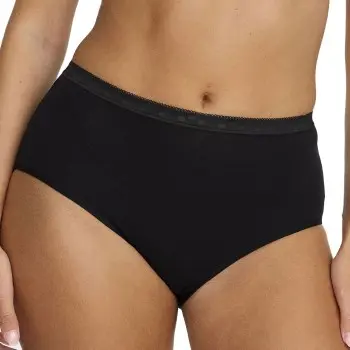Damella Damella Truser Classic Cotton Midi Brief Svart bomull X-Large Dame