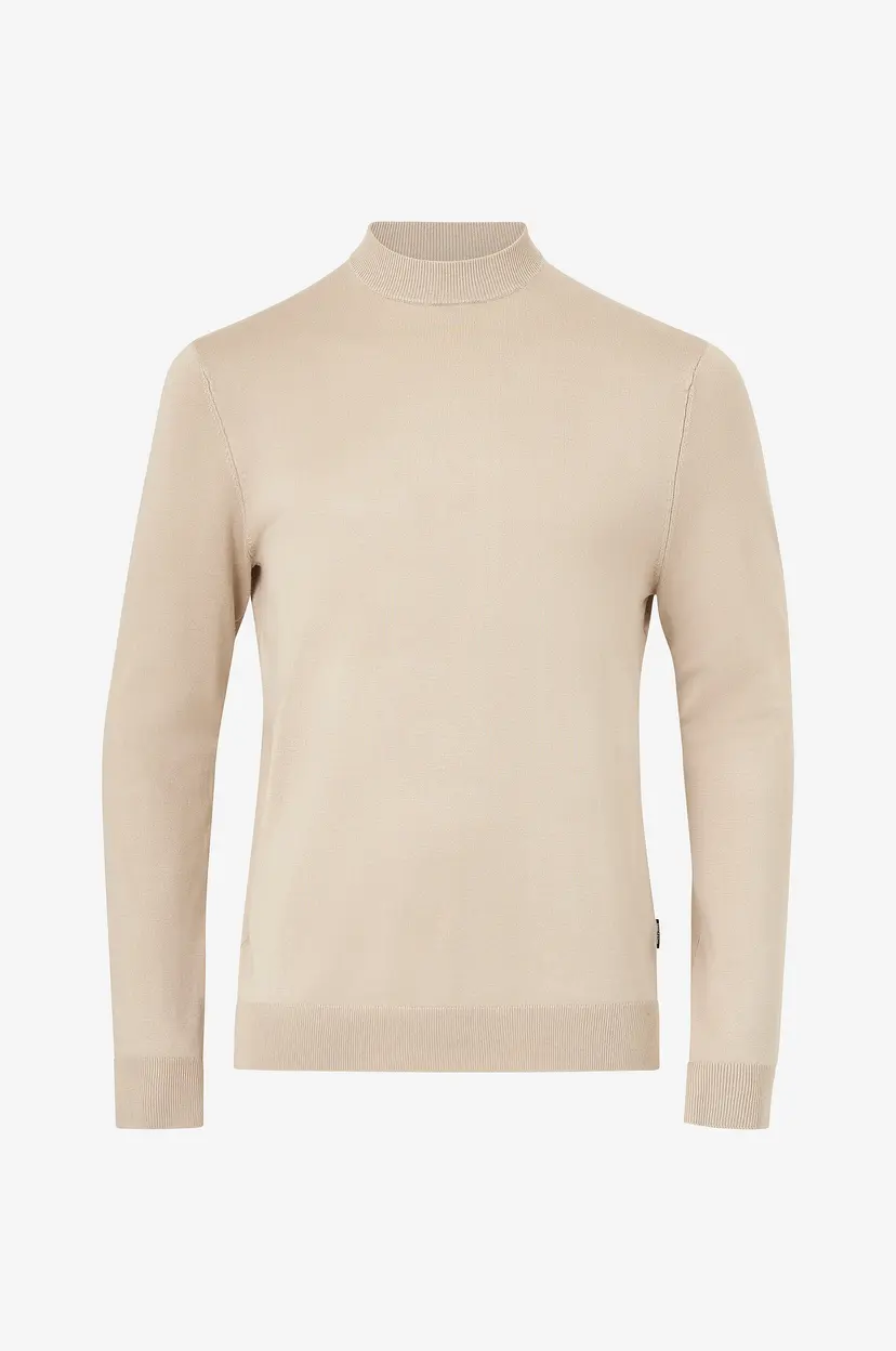Only & Sons Genser Onswyler Life Reg 14 LS Mock Knit - Beige