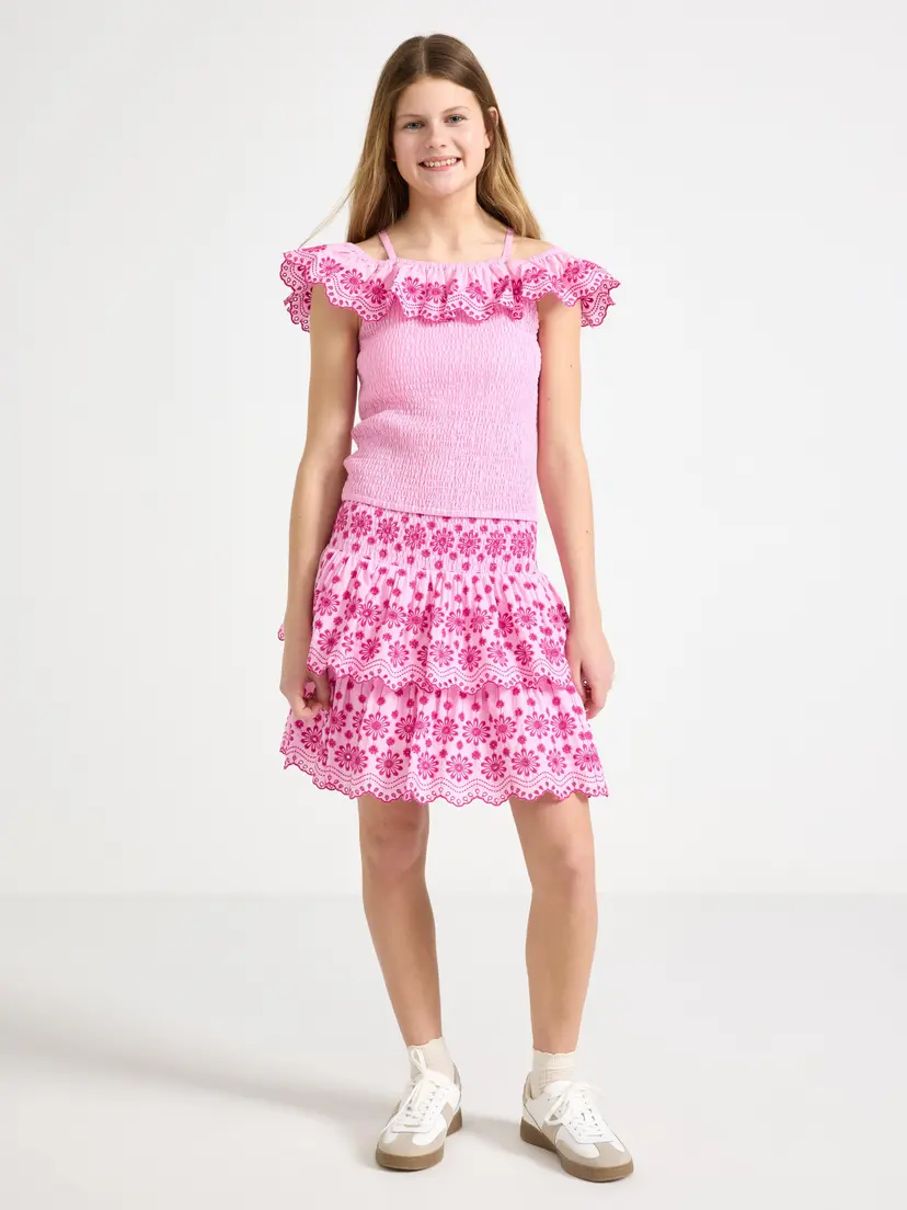 Lindex Skjørt med broderie anglais