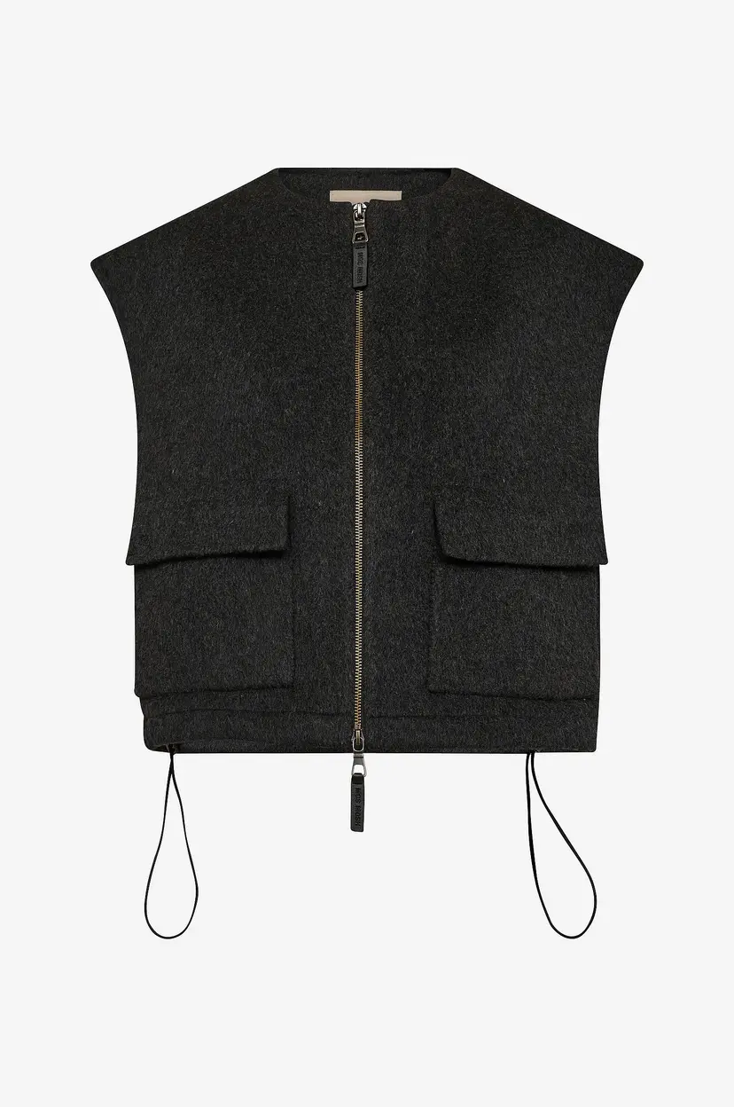 Mos Mosh Vest mmElise Loisa Wool Vest - Grå