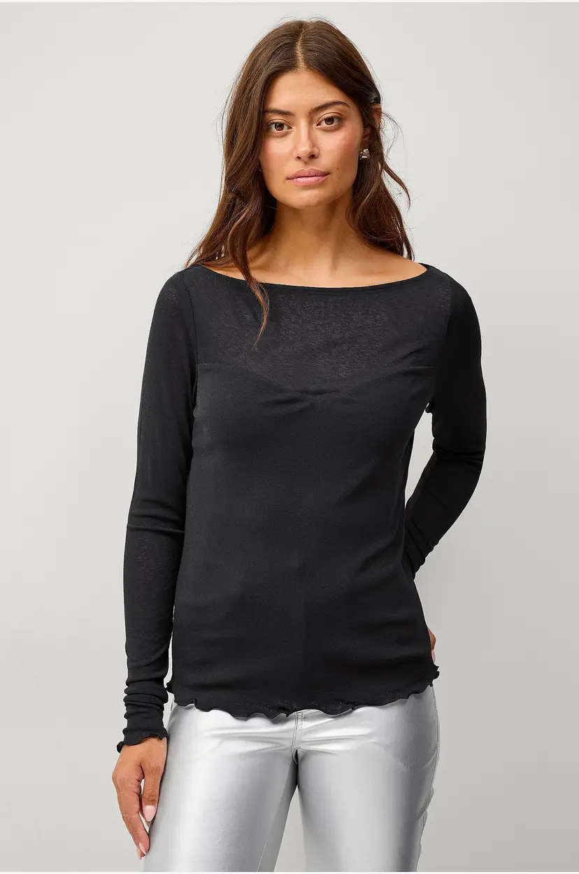 Ellos Collection Ettersittende topp - Svart