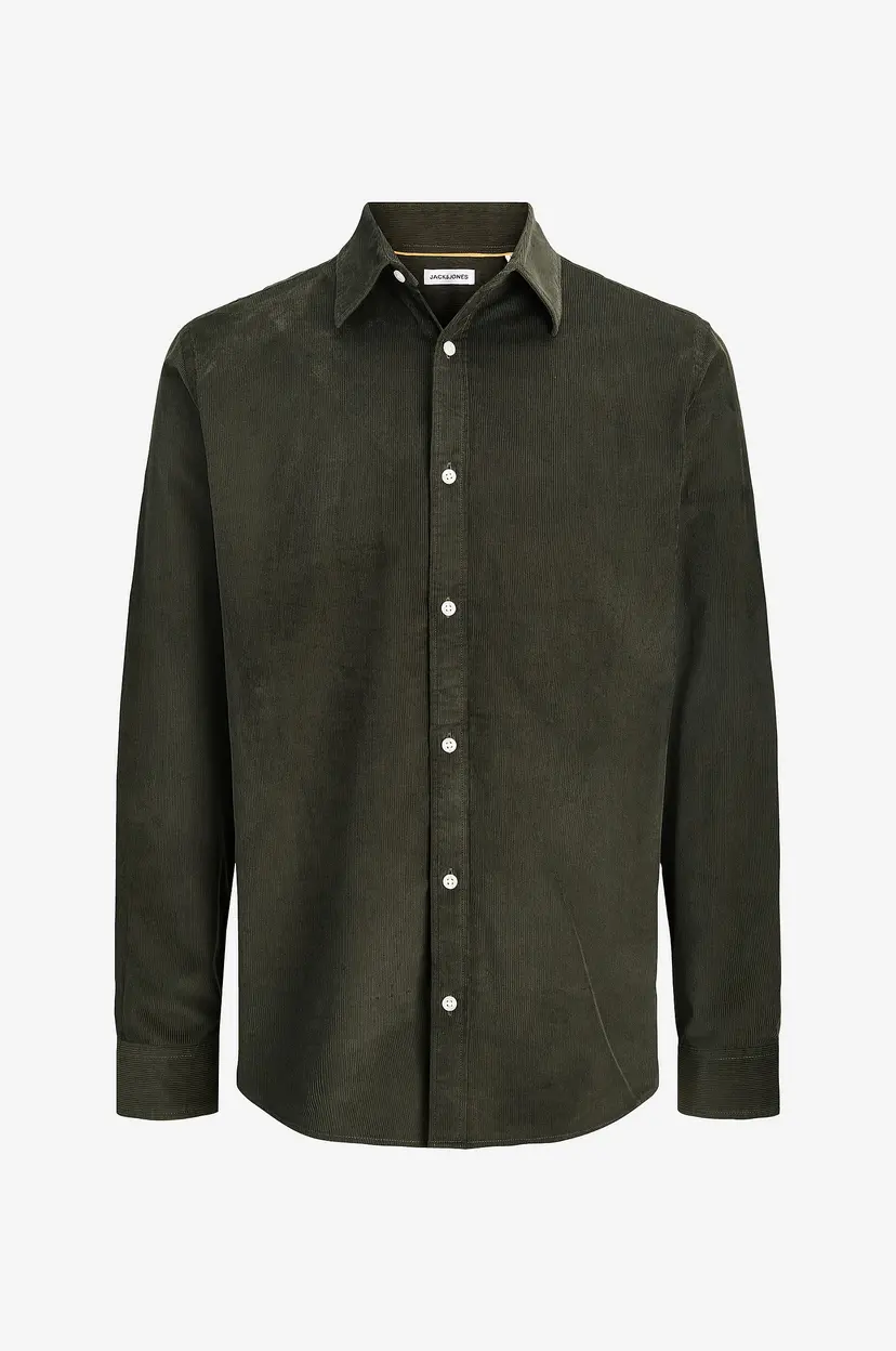 Jack & Jones Plus Manchester-skjorte  Jjefield Cord Shirt Ls Sn Pls - Grønn