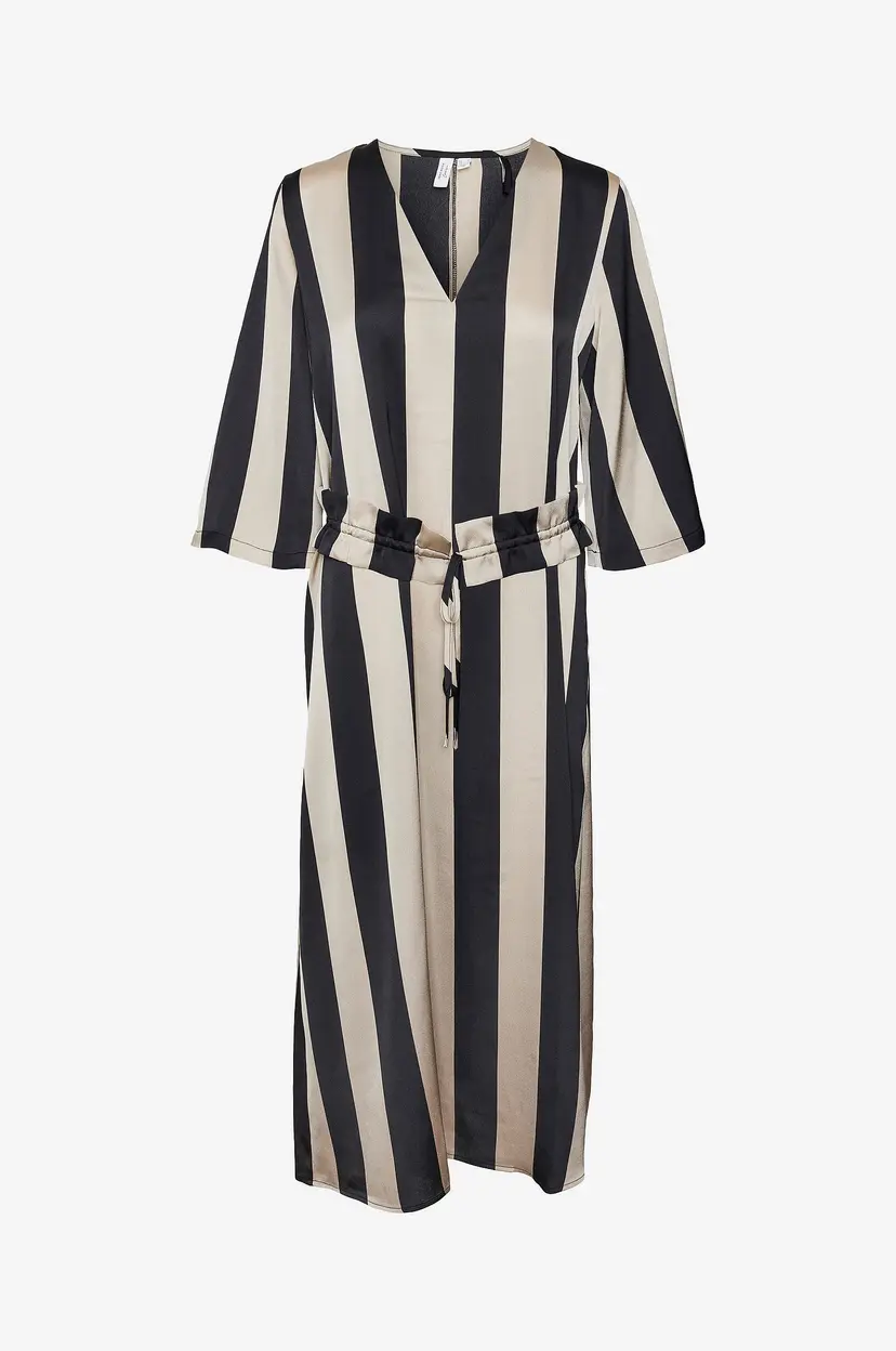 Vero Moda Kjole vmOlina 3/4 Sleeve 7/8 Dress Wvn BT - Svart
