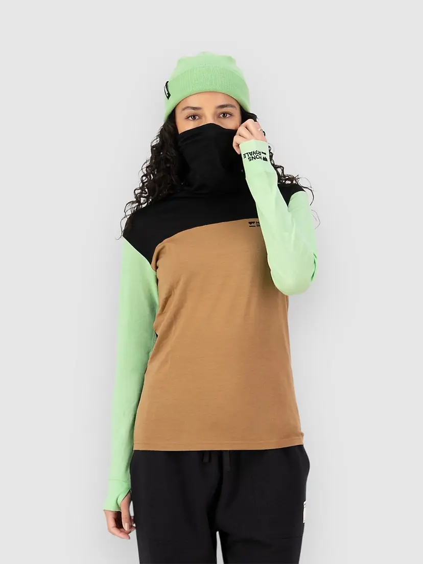 Mons Royale Mons Royale Yotei Merino High Neck Teknisk skjorte grønn