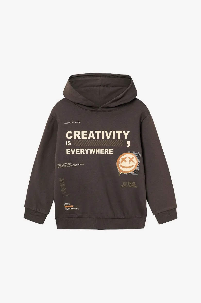 NAME IT Hettegenser nkmOposte LS Nreg Sweat - Brun