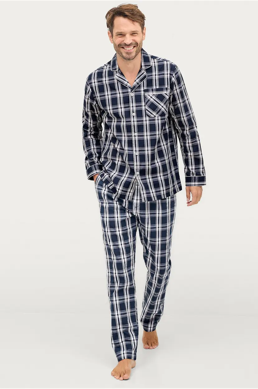 Ellos Collection Pyjamas Lance i poplin - Blå