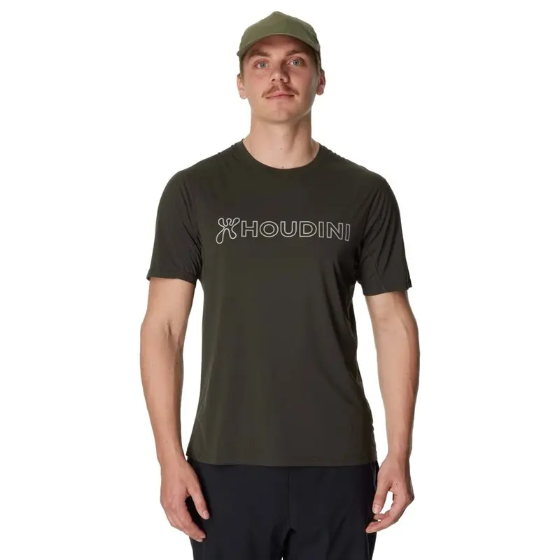 Houdini Houdini M's Pace Air Message Tee Green Illusion