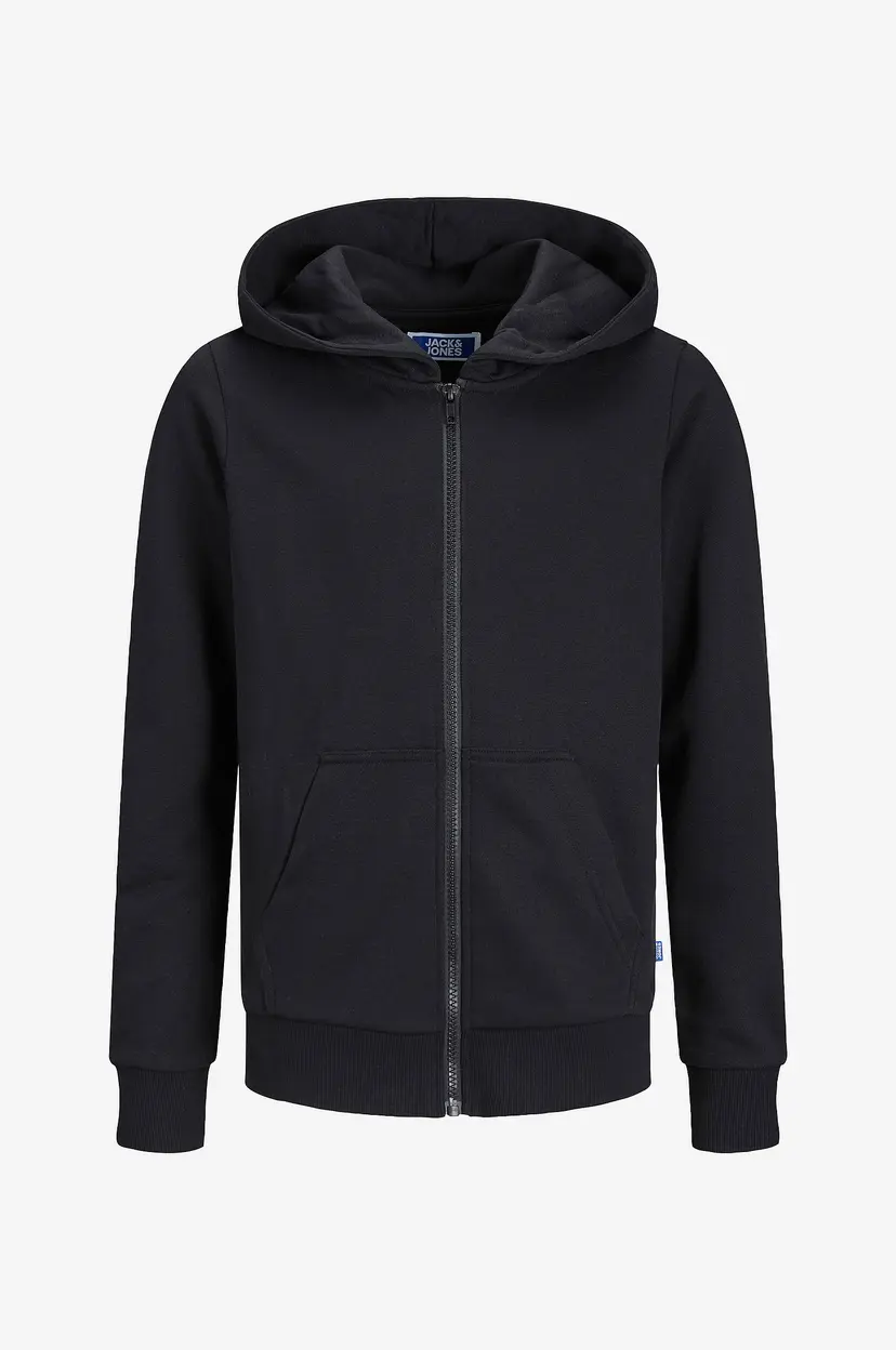Jack & Jones Junior Hettegenser jjeBradley Sweat Zip Hood - Svart