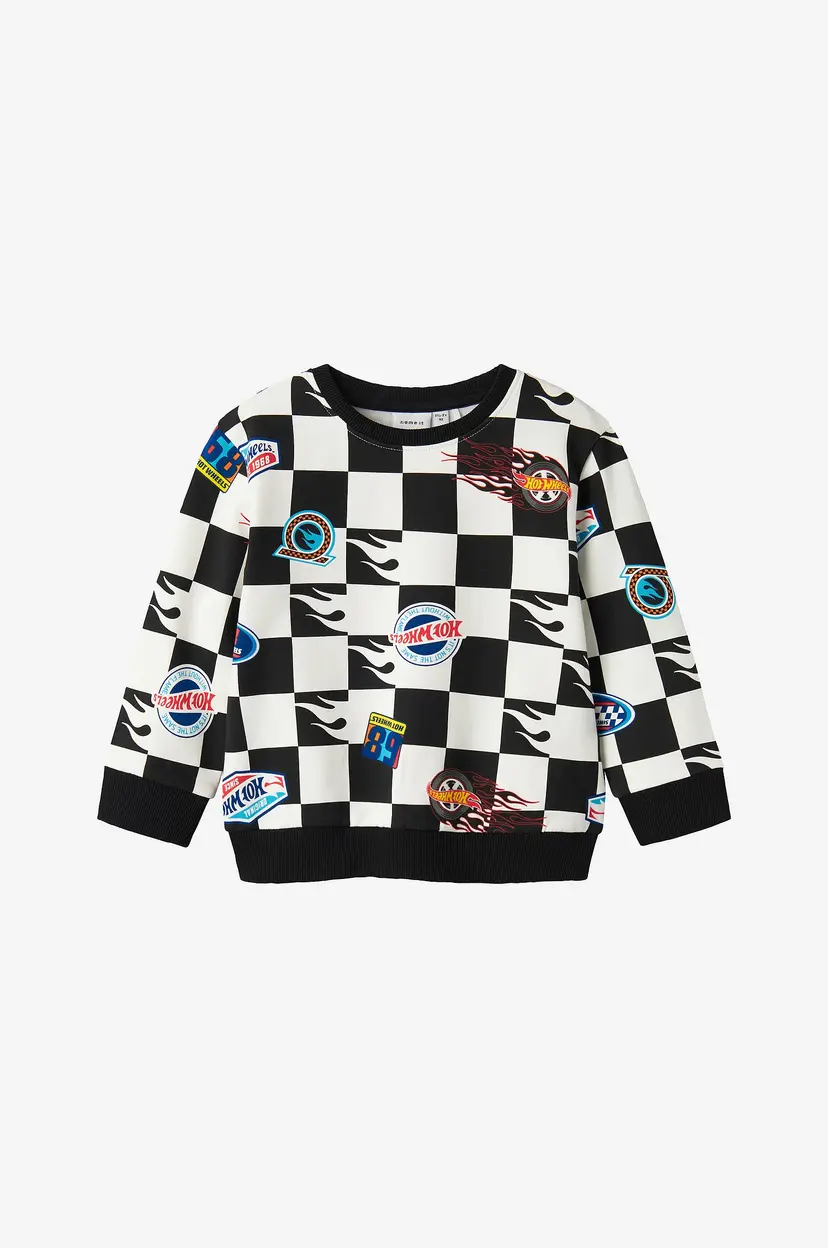 NAME IT Collegegenser nmmDrewy Hotwheels Nreg Swe - Svart