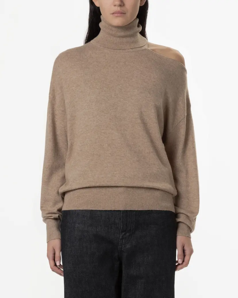 Lola Casademunt Lola Casademunt MF2411024 Beige Turtleneck sweater