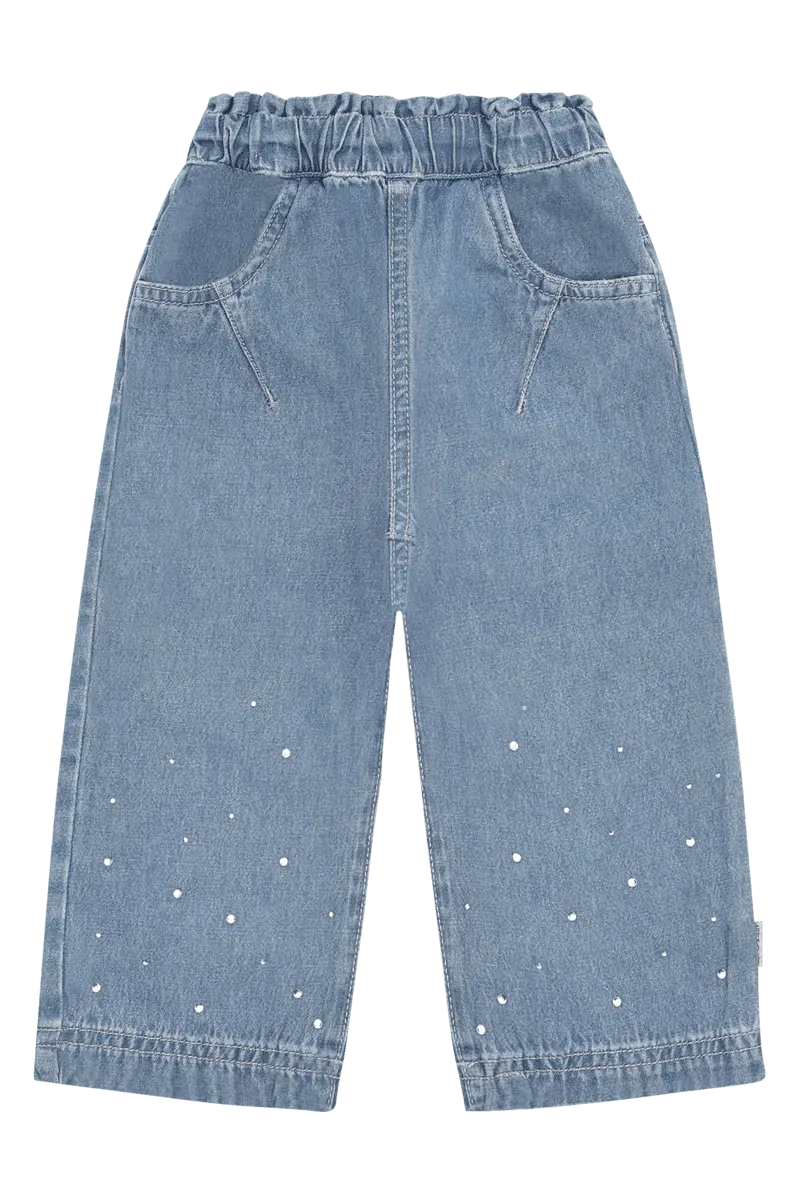 Hust and Claire Hust and Claire Theresa Denim w.studs Bukse  Blue Denim (122 / 7 år)