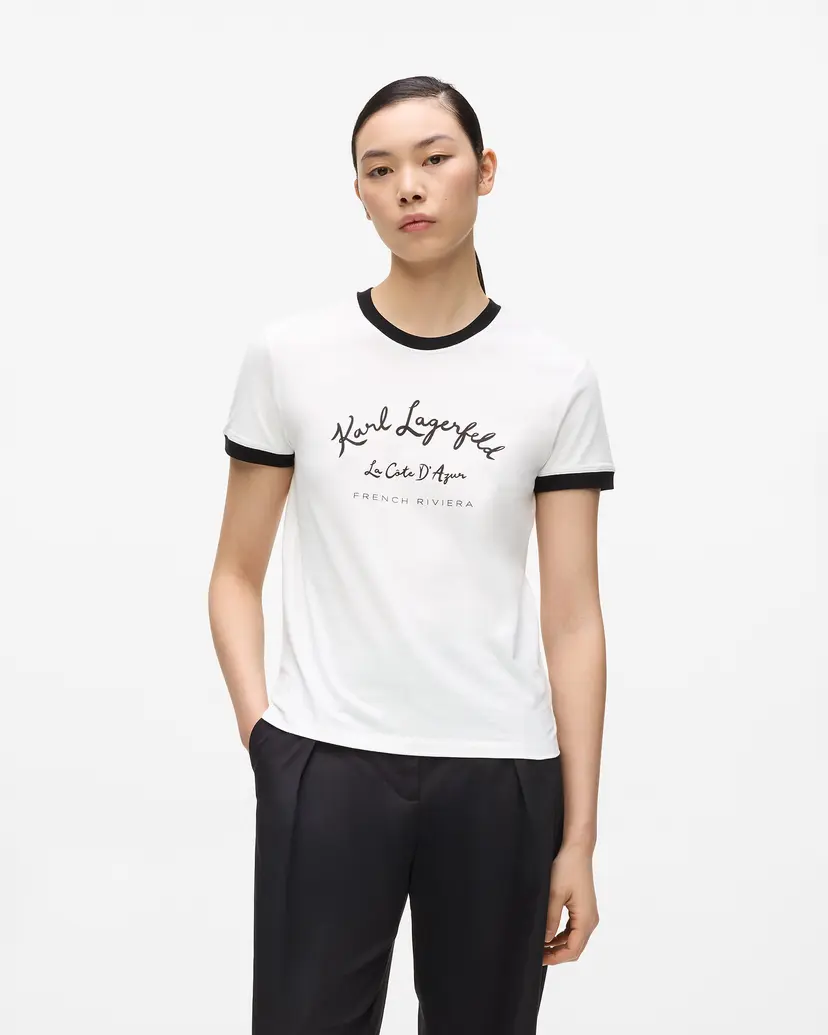 Karl Lagerfeld Karl Lagerfeld Cote D Azur White T-shirt
