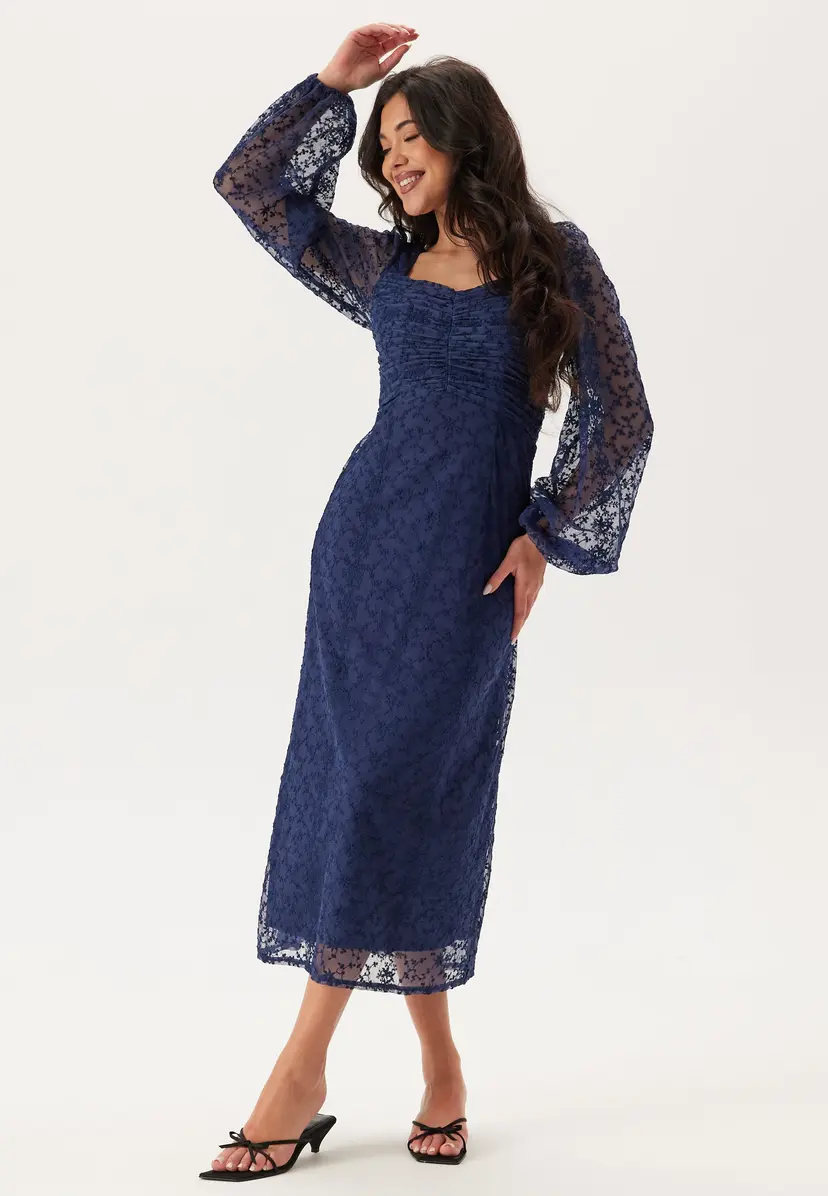 Bubbleroom Occasion Ruched L/S Midi Dress