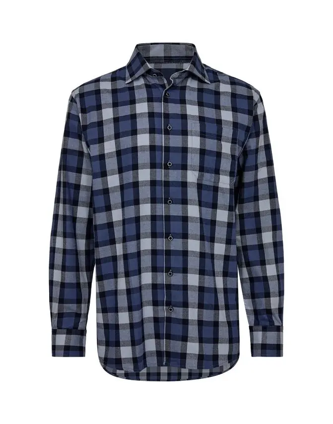 Black Blue Shirt l/s regular fit