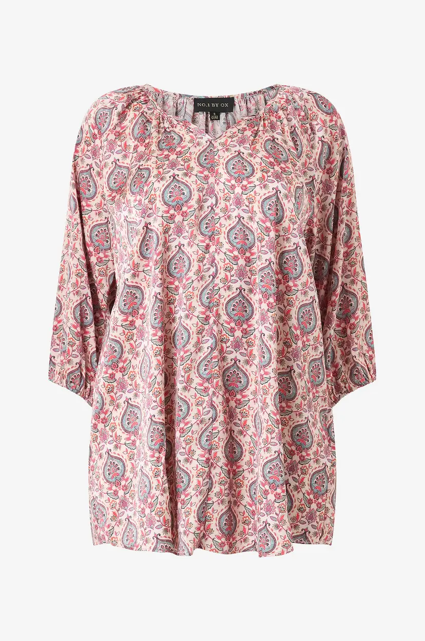 NO. 1 BY OX Tunikatopp Dress w 1/2 Sleeves - Flerfarget