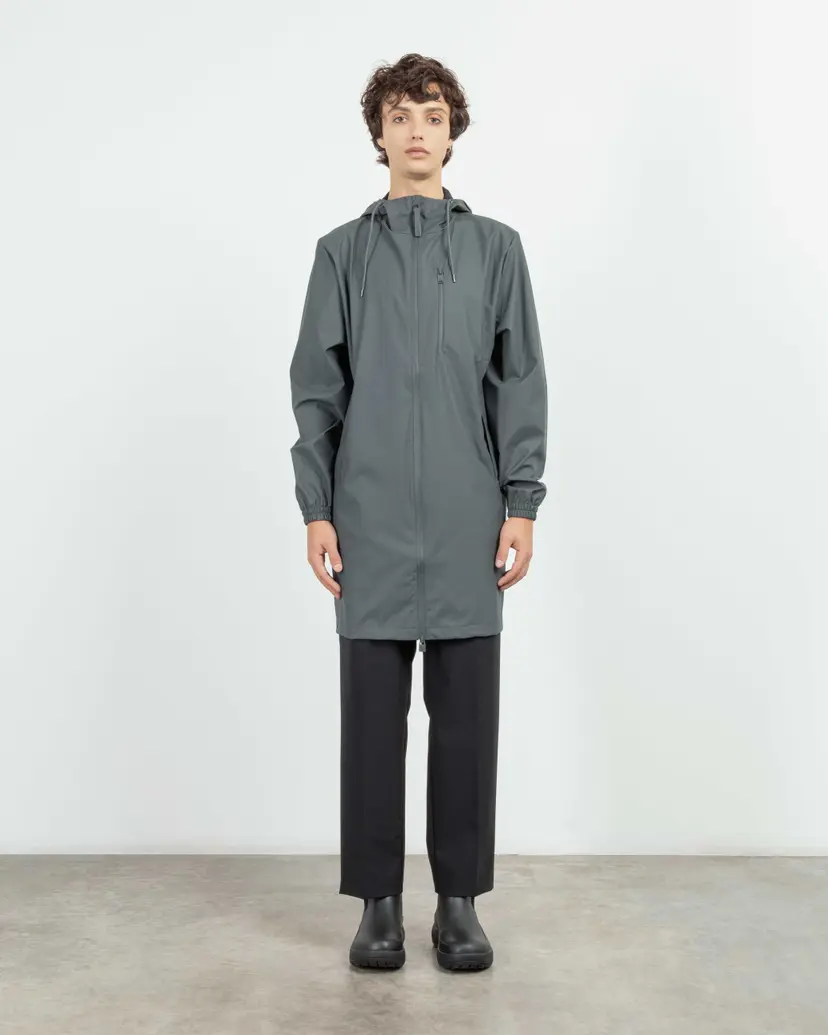 Rains Parka impermeável comprida Rains 12080 Cinza