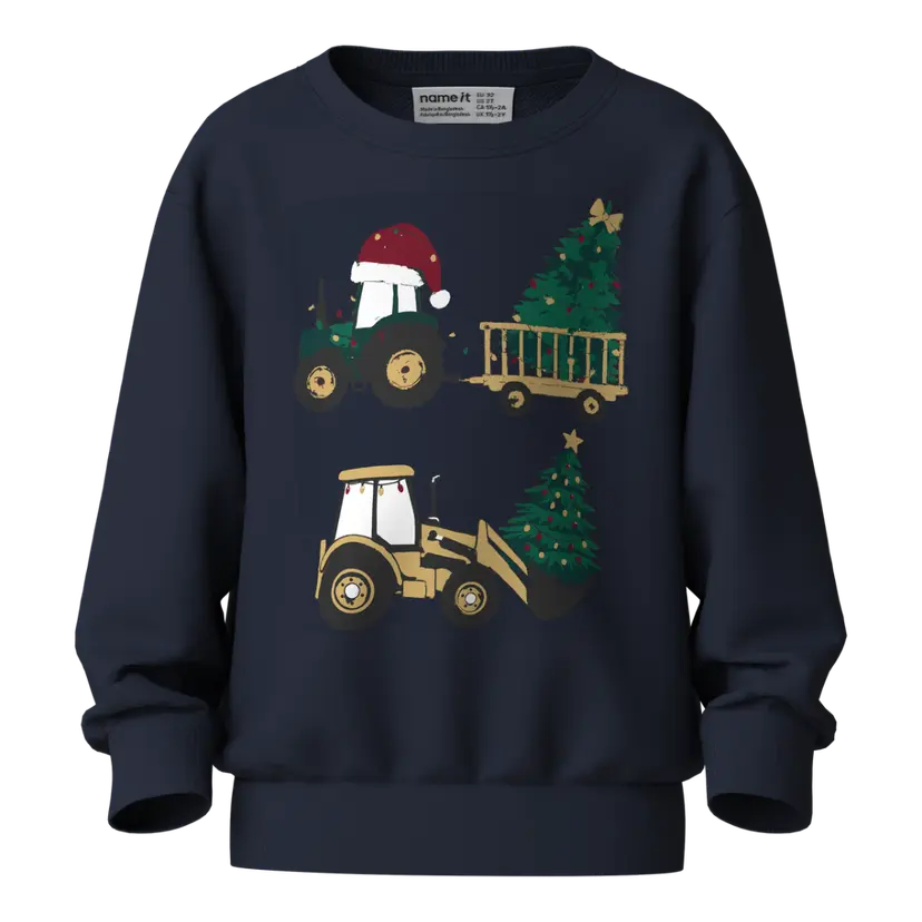 NAME IT Name It - Julegenser Tractor Voluf Navy Blazer