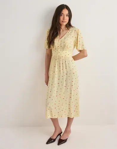 Pieces Pieces - Gul - Pctala Ss Midi Dress Noos Bc