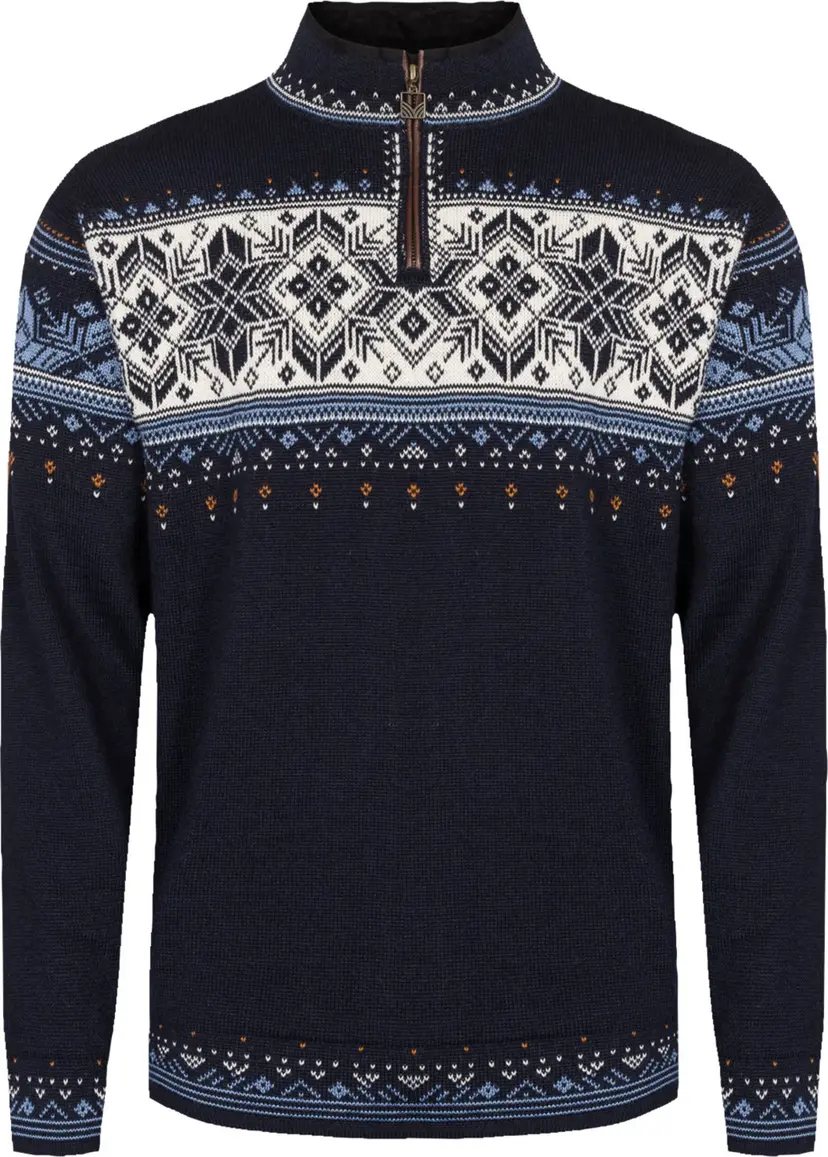 Dale of Norway Dale of Norway Men's Blyfjell Knit Sweater Navy/Red/Offwhite/Indigo Blue