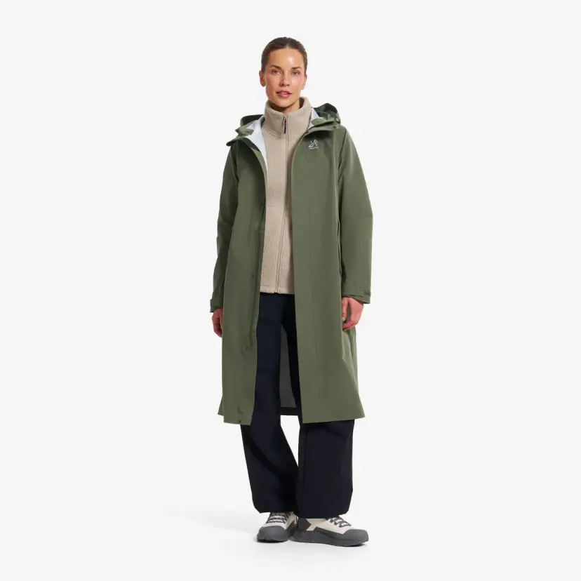 RevolutionRace Cyclone Light 3L Long Parka Dame Grape Leaf