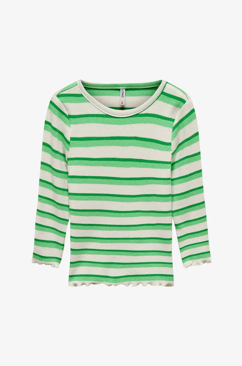 Kids Only Topp kmgEvig L/S Rib Top O-neck - Grønn