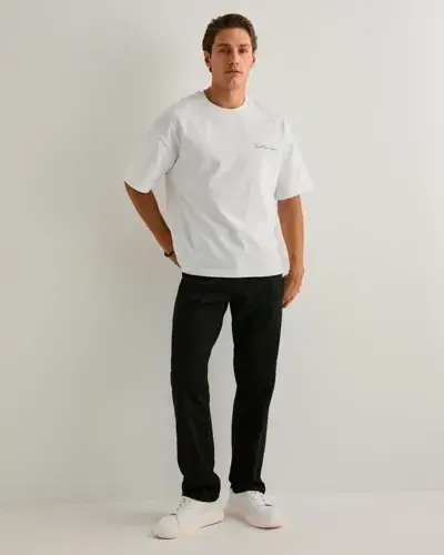 Only & Sons Only & Sons Onsedge Stay Black 3425 Azg Dnm Noo Straight leg jeans Svart