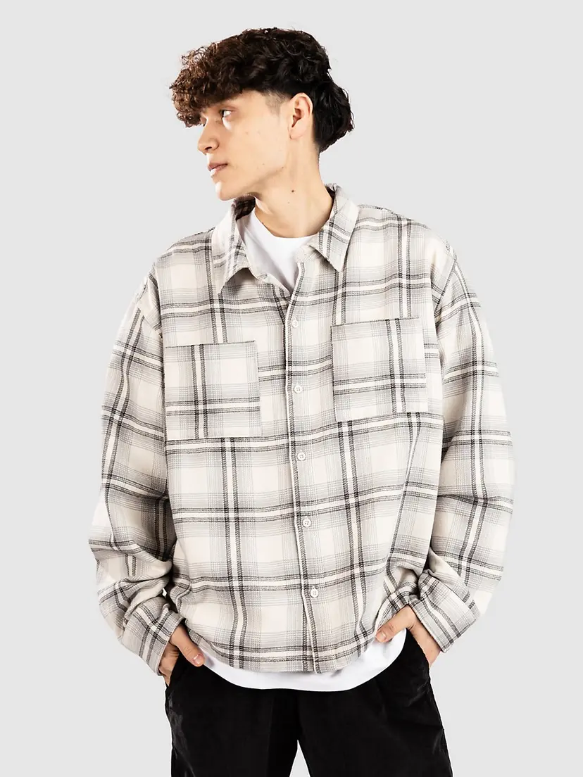 Empyre Empyre Boxy Flannel Skjorte grå