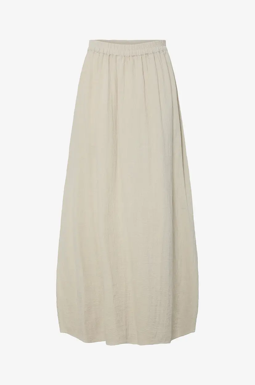 Pieces Maxi skjørt pcSastina HW Maxi Slit Skirt Wvn - Beige