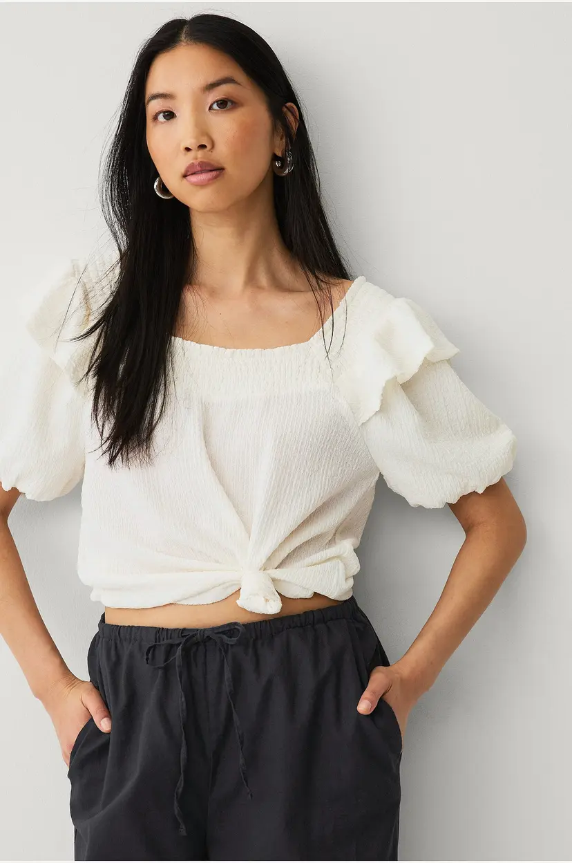 Ellos Collection Off shoulder-topp - Hvit