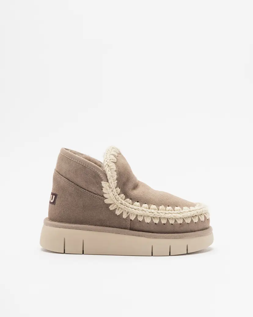 Mou Mou Eskimo Bounce Sneaker Taupe Ankle Boots