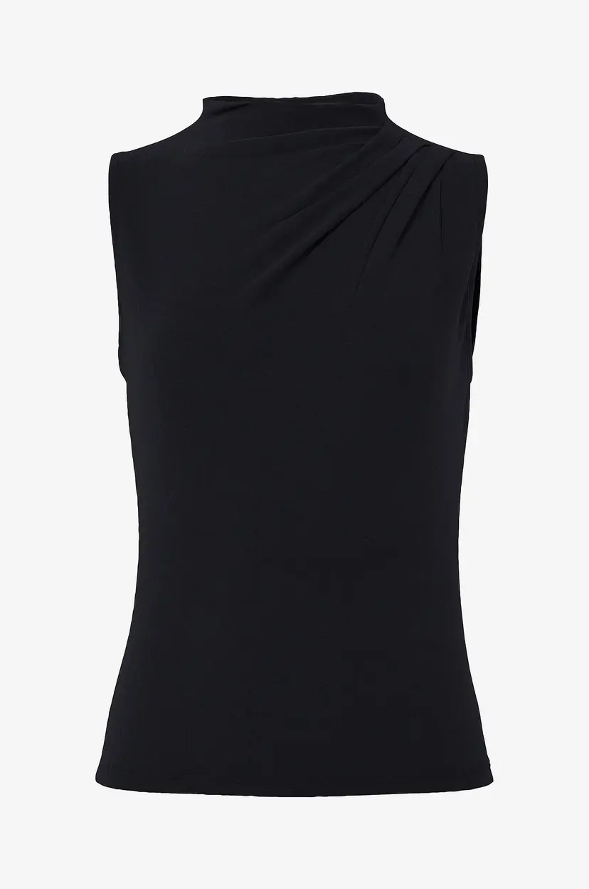 Pieces Topp pcMadison SL Draped Top Jrs - Svart