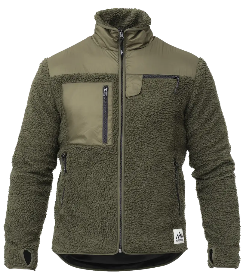 HeatX HeatX M's Heated Pile Fleece Olive Green