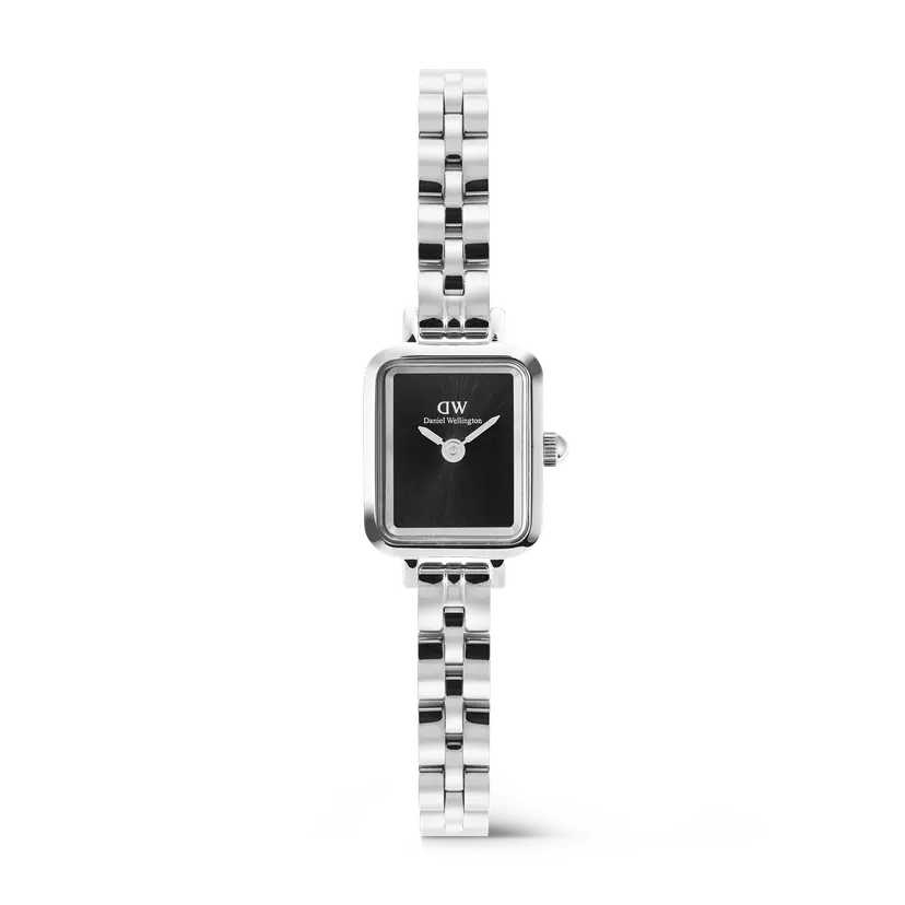 Daniel Wellington Silver 15.4x18.2mm Watch Quadro Mini Arch 3-link Onyx Sunray | DW