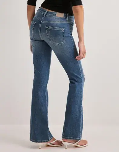 ONLY Only - Blå - Onlblush Mid Flared Des Dnm DOT119