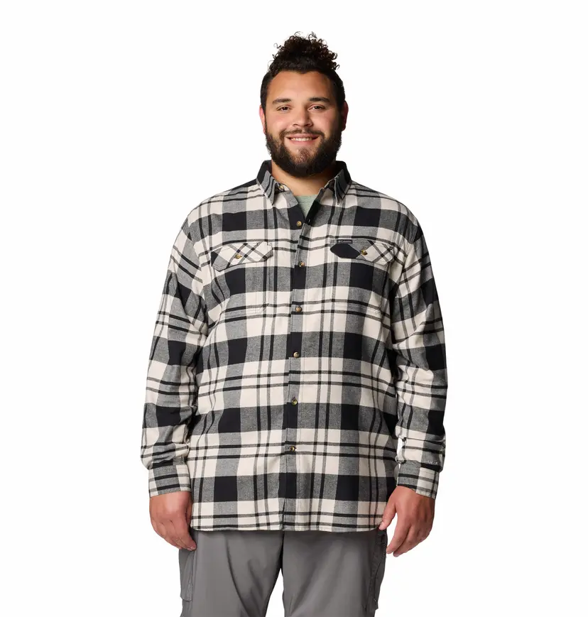 Columbia Columbia Men's Flare Gun Stretch Flannel Black River Crossing Plaid