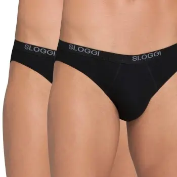 Sloggi Sloggi 2P For Men Basic Minis Svart bomull Large Herre