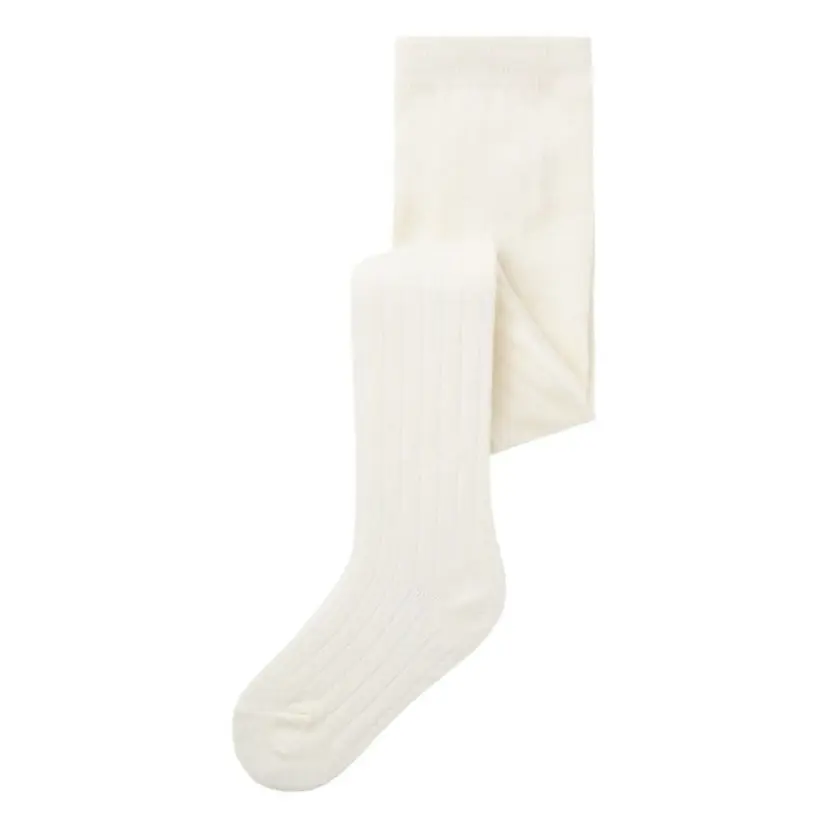 NAME IT Name It - Strømpebukse i Ull/ Bomull Wakma Rib Snow White