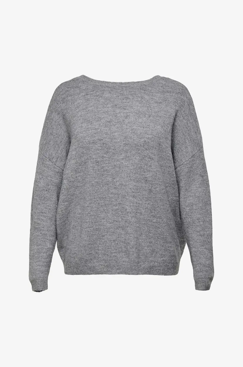 Only Carmakoma Pullover carManifesta LS Revers.pullover Knt - Grå