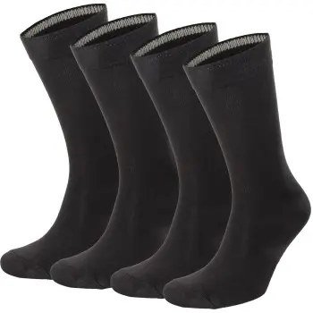 Topeco Topeco Strømper 4P Men Socks Plain Bamboo Svart Str 41/45 Herre