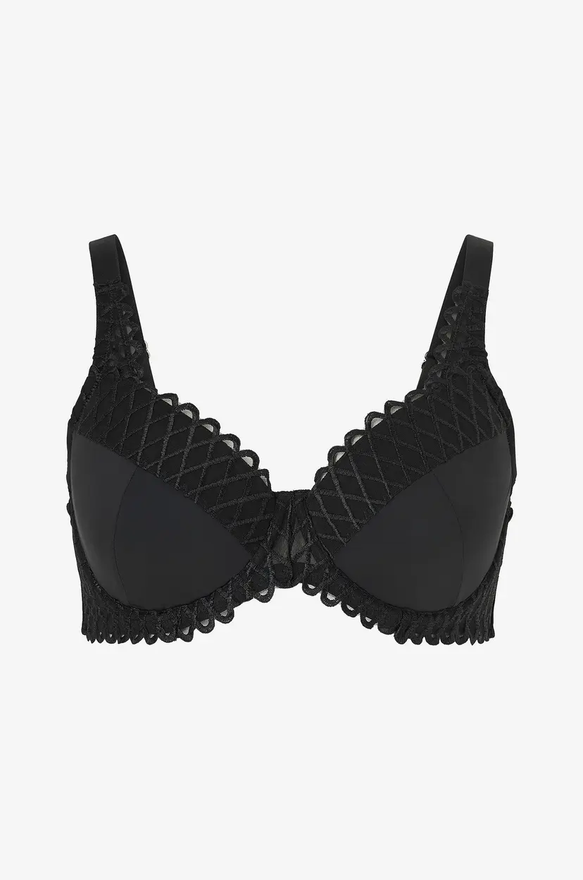 Zizzi Spile-BH Lisser Padded Bra - Svart