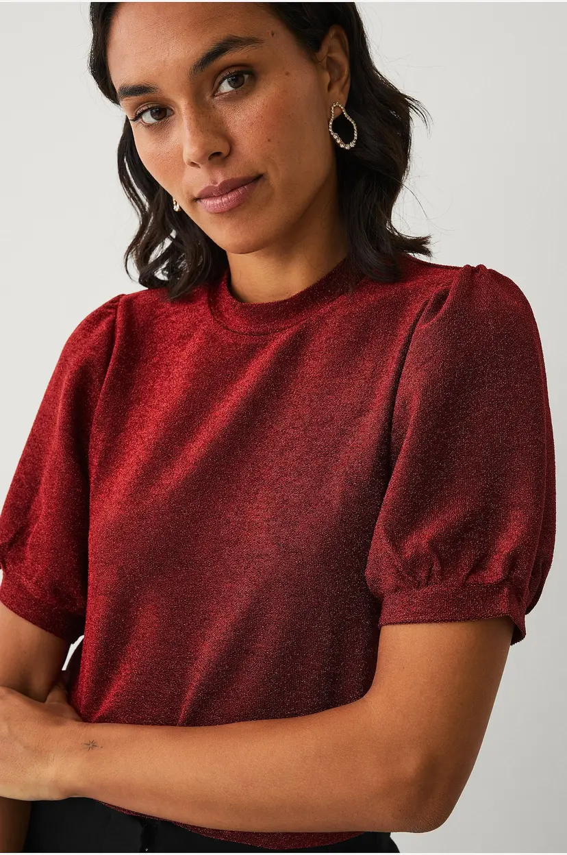 Ellos Collection Glitrende topp - Rød