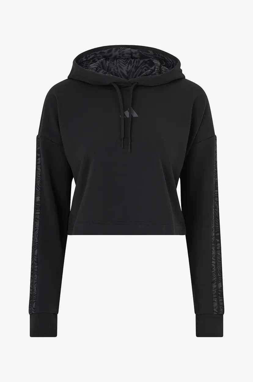 Adidas Sport Performance Hettegenser W Aop 3S HD - Svart