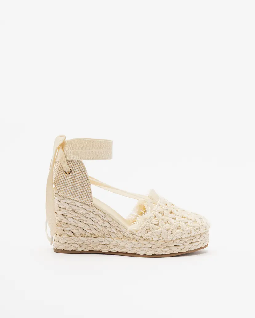 Gloss Gloss MGA6-S23 Beige Wedge espadrilles