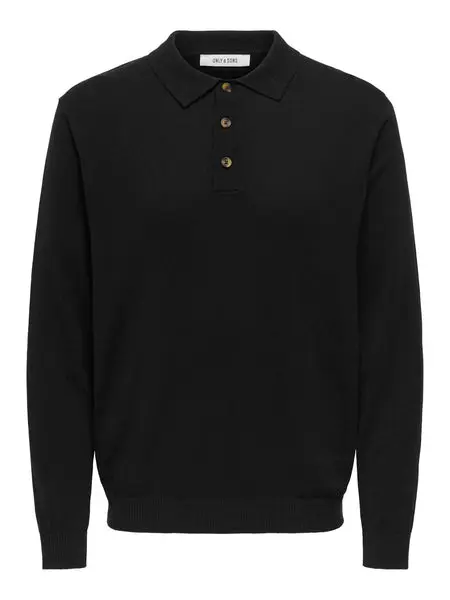 Only & Sons Onsloui Reg 12 Ls Mel Polo Knit Noos