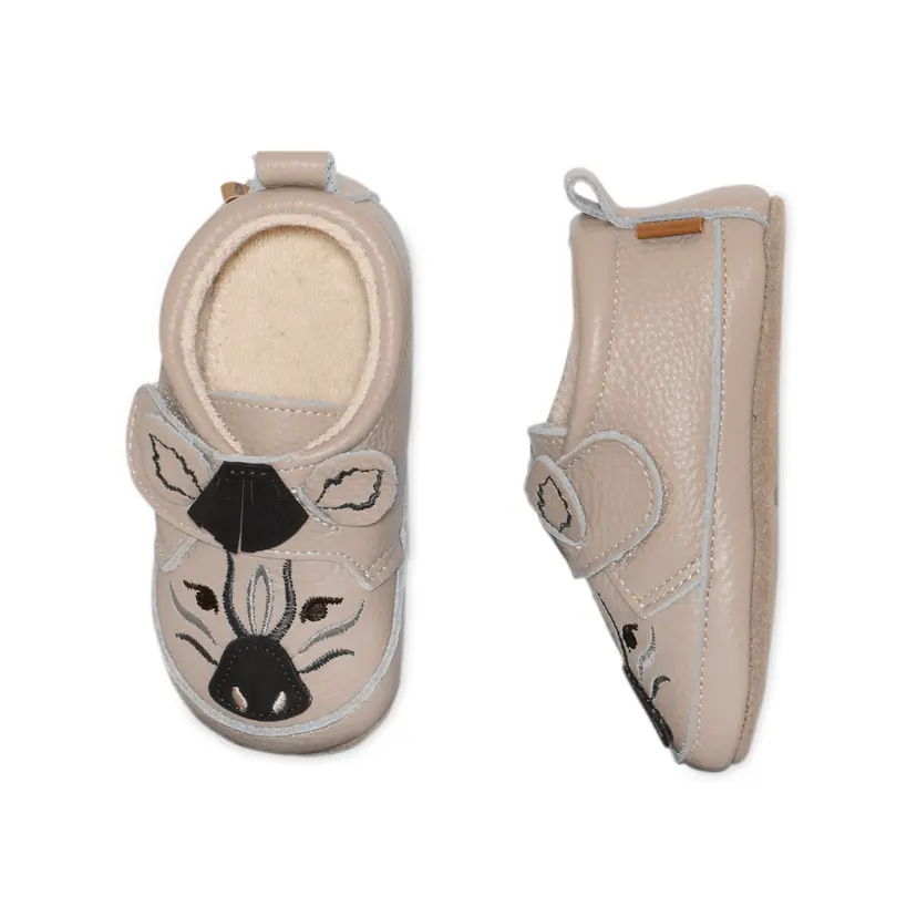 Melton Melton - Tøfler i Skinn Zebra Oxford Tan