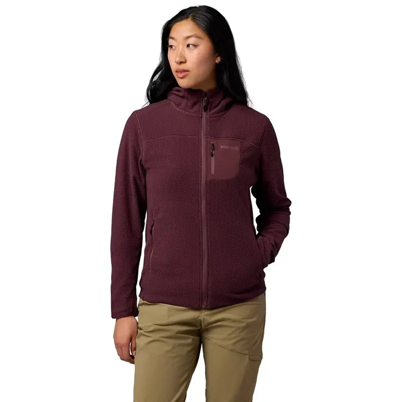 Marmot Marmot Wm's AirFleece Hoody Black Plum
