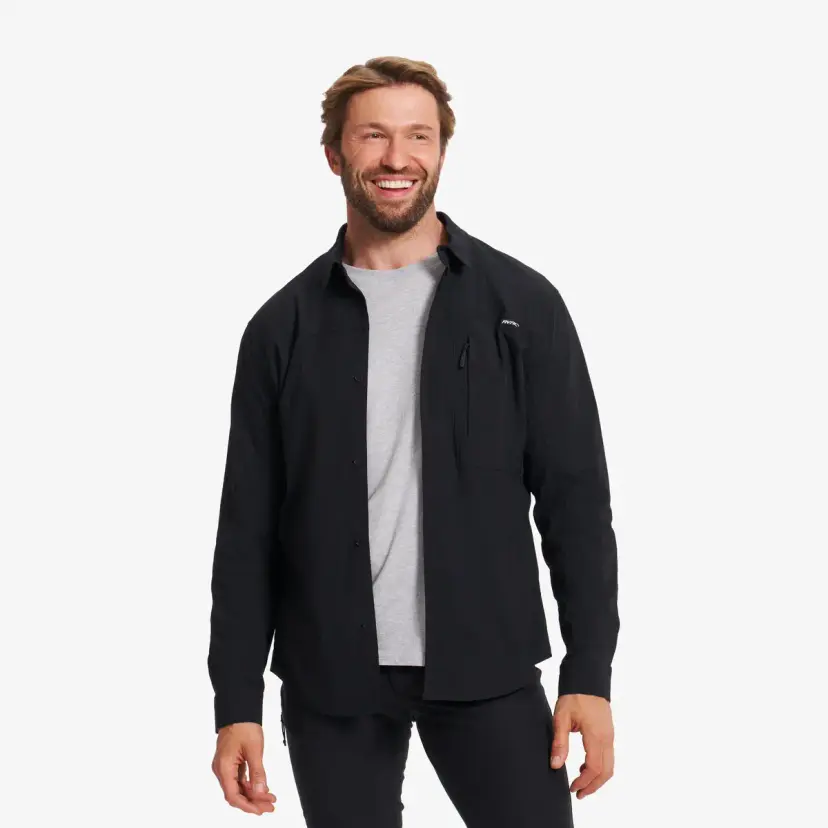 RevolutionRace Preparation Stretch Shirt Herre Black