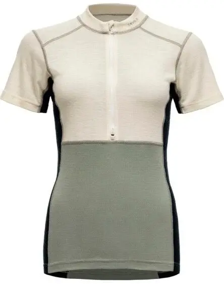 Devold Devold Lauparen Merino 190 Zip Tee Woman Raw White/Fog/Ink