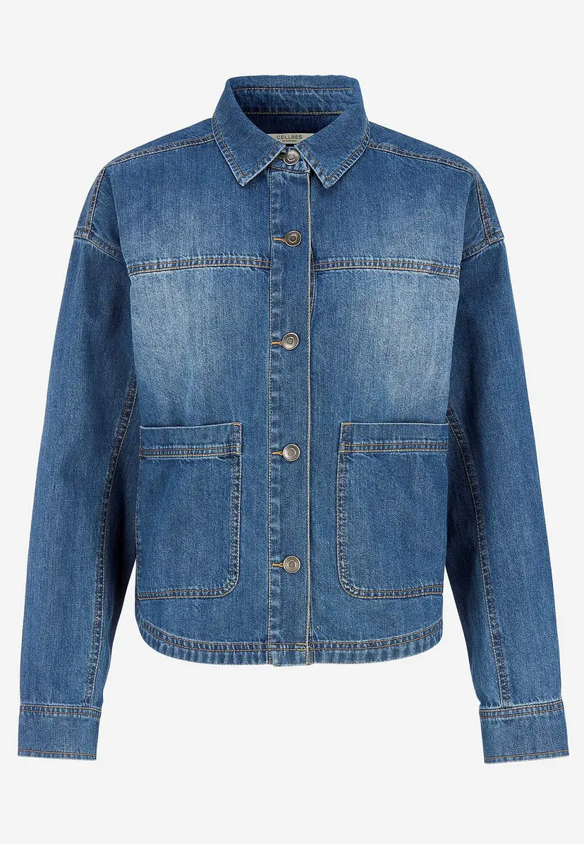Cellbes of Sweden Denimjakke med store frontlommer