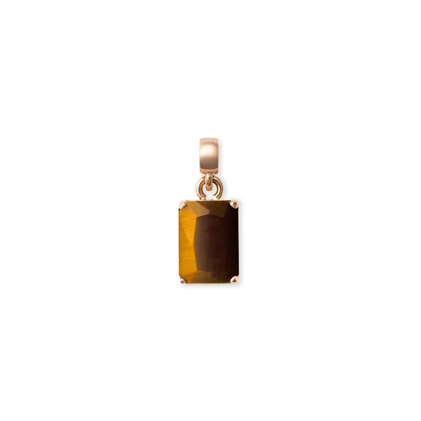 Daniel Wellington Rose Gold Charm Tiger Eye Octagon | DW
